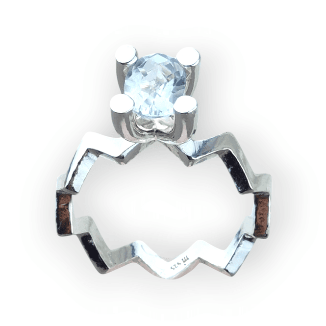 Hovedbilde Stack ring i sølv med aquamarine