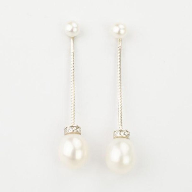 lange perle øredobber